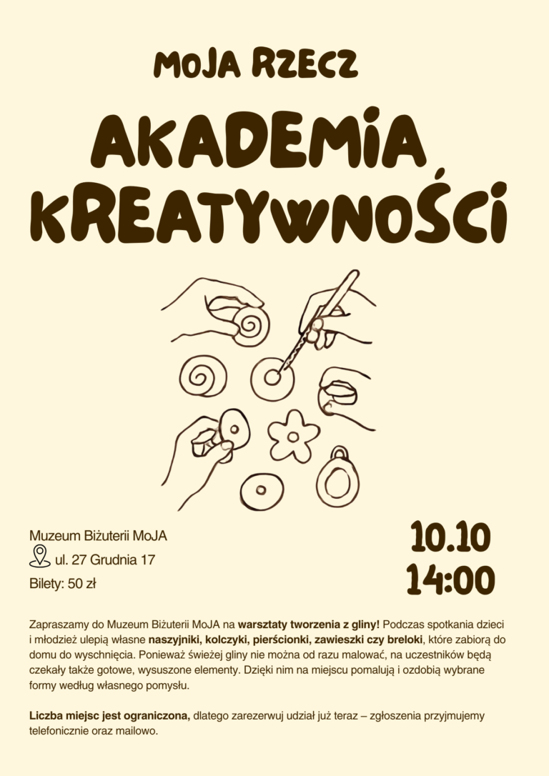 Warsztaty kreatywne tworzenia z gliny.